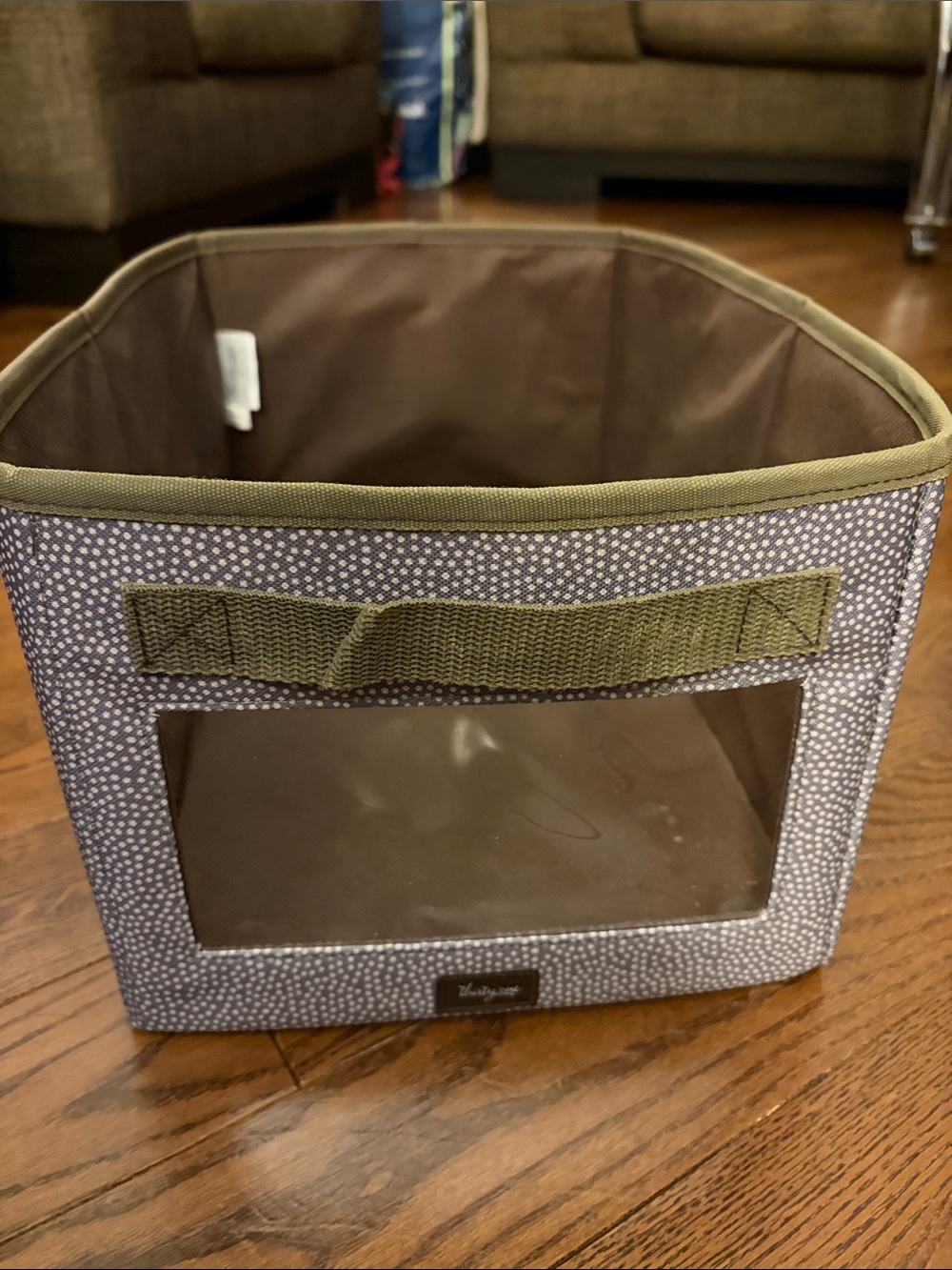 Thirty-one Your Way Rectangle Gray Fabric Storage Bin with Clear Window